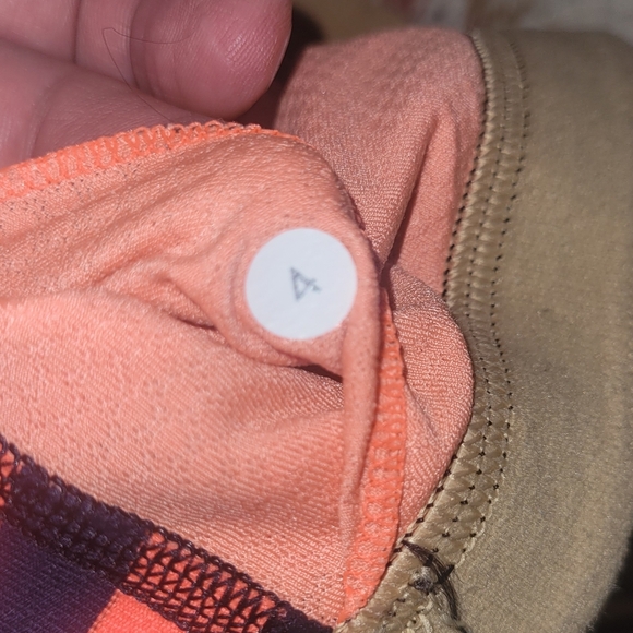 Lululemon Orange And Black Striped Racerback Sports Bra 4 - Picture 3 of 3